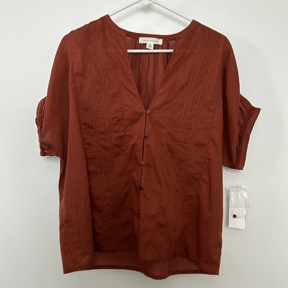 Cotton Shirt—Rust Size M